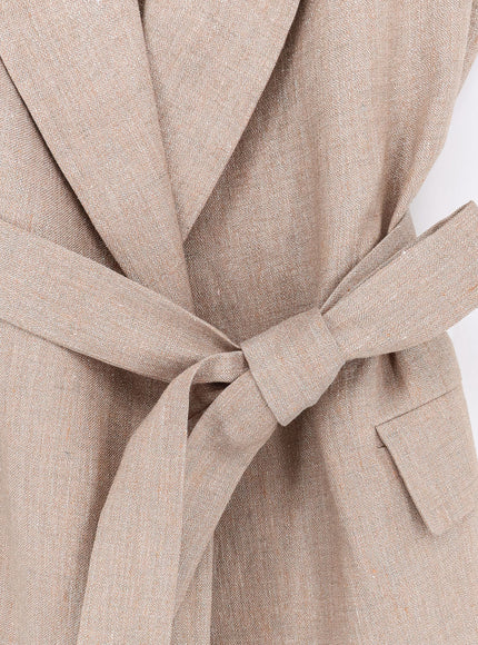 Brunello Cucinelli Sleeveless Linen Blazer