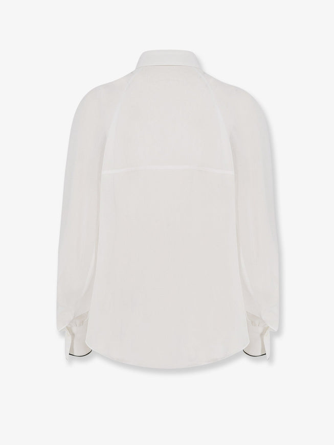 Brunello Cucinelli Cotton Shirt With Monili Detail
