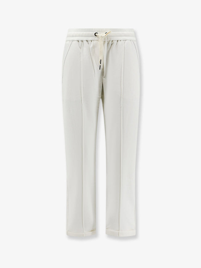 Brunello Cucinelli Cotton Blend Jogging Trousers Naturale