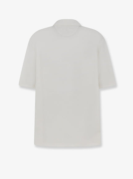 Brunello Cucinelli Virgin Wool Polo Shirt With Front Logo Patch