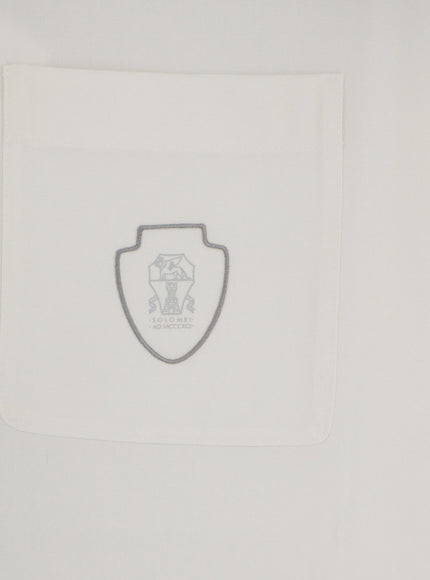 Brunello Cucinelli Virgin Wool Polo Shirt With Front Logo Patch