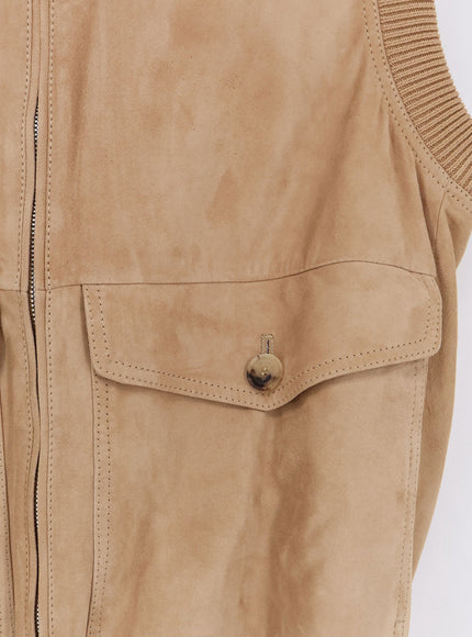 Brunello Cucinelli Sleeveless Suede Jacket