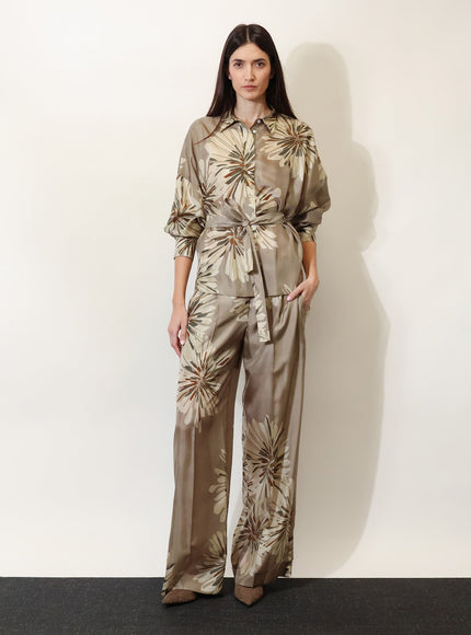 Brunello Cucinelli Silk Shirt With Belt