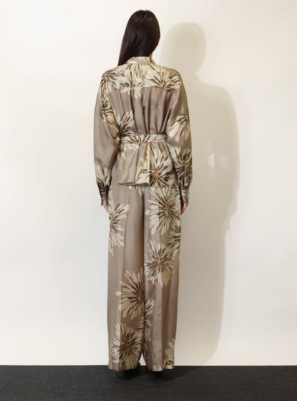 Brunello Cucinelli Silk Shirt With Belt