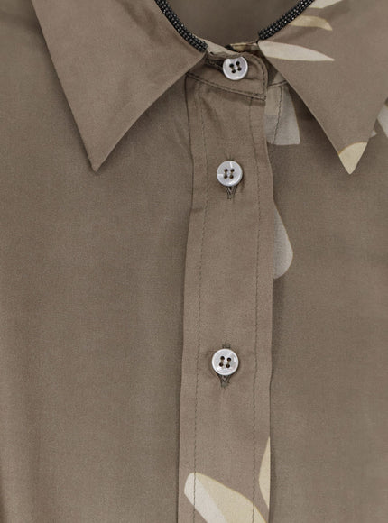 Brunello Cucinelli Silk Shirt With Belt