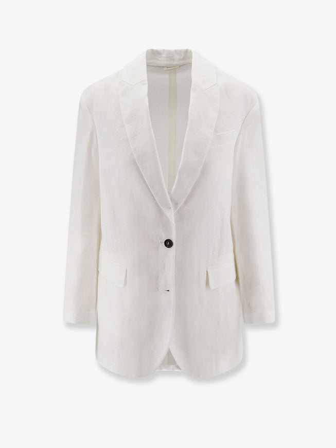 Brunello Cucinelli Cotton Blazer Bianco