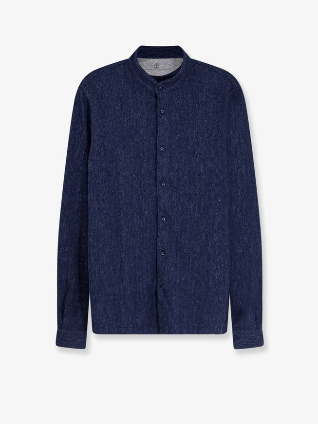 Brunello Cucinelli Linen And Cotton Blend Shirt M Offwhite