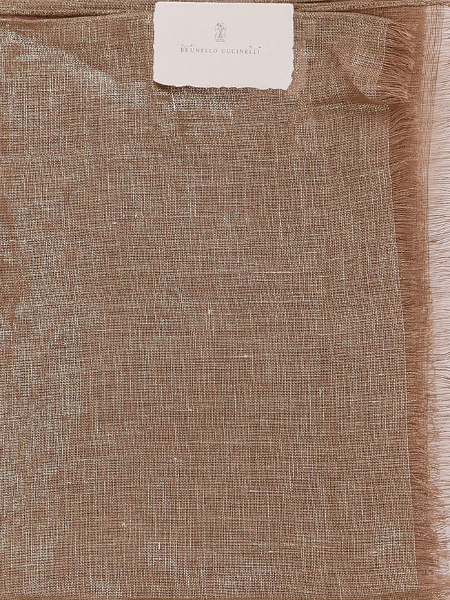 Brunello Cucinelli Lurex Linen Scarf