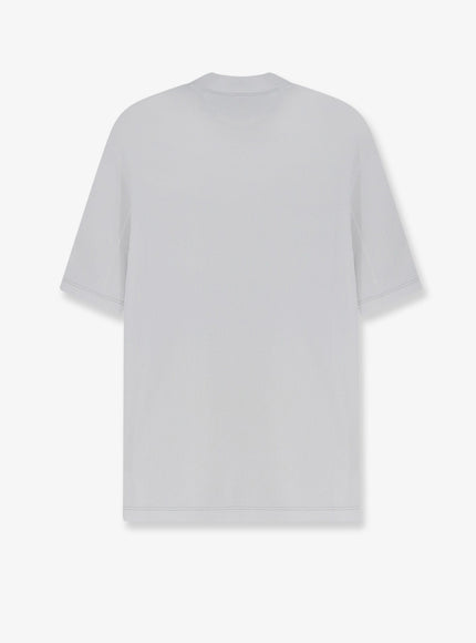 Brunello Cucinelli Technical Fabric T-Shirt With Front Logo Patch