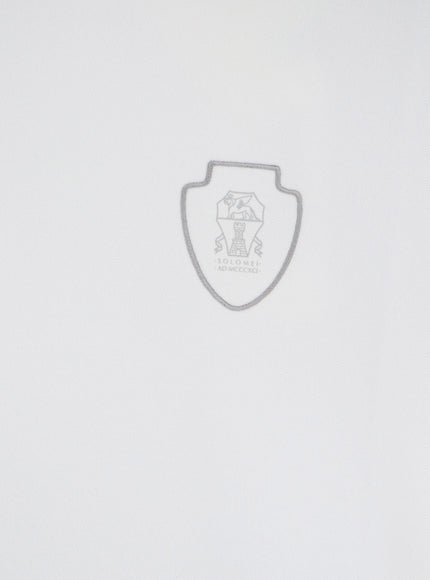 Brunello Cucinelli Technical Fabric T-Shirt With Front Logo Patch