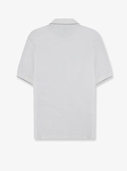 Brunello Cucinelli Technical Fabric Polo Shirt With Embroidered Logo On The Front