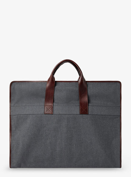 Brunello Cucinelli Technical Fabric And Leather Garment Bag
