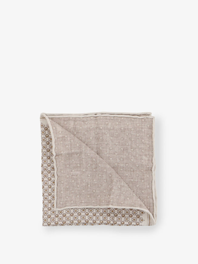 Brunello Cucinelli Silk Pocket Uni Camel