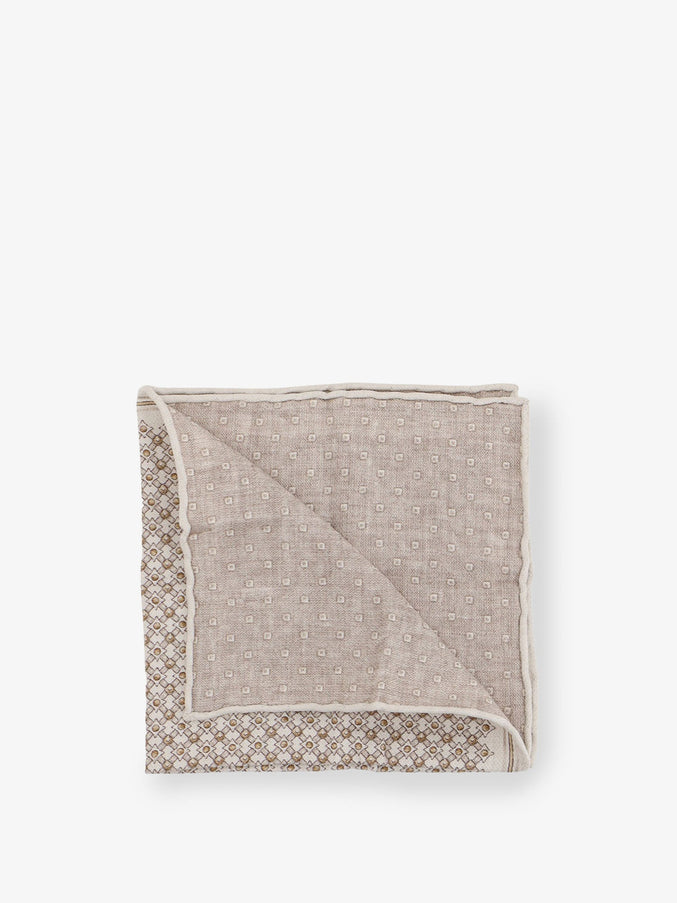 Brunello Cucinelli Silk Pocket Uni Camel