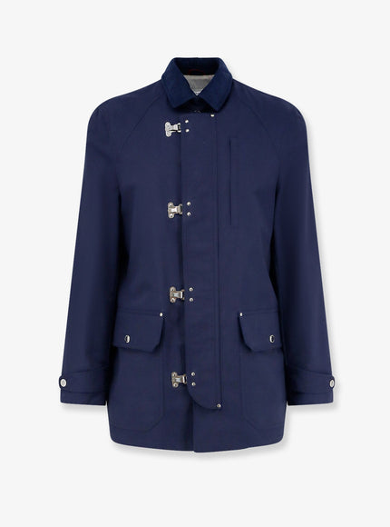 Brunello Cucinelli Water-Resistant Jacket With Hooks Blugeyser