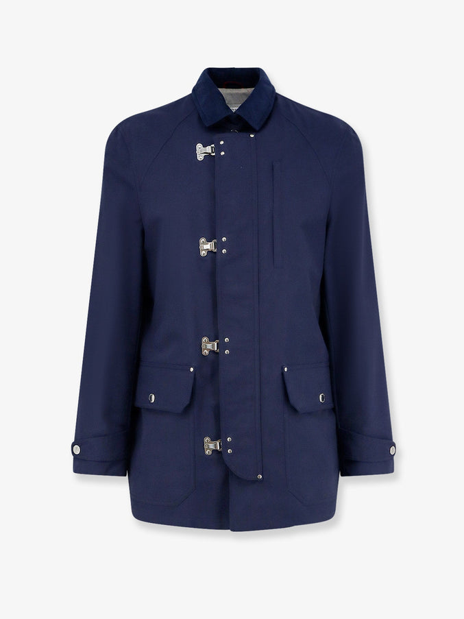 Brunello Cucinelli Water-Resistant Jacket With Hooks Blugeyser
