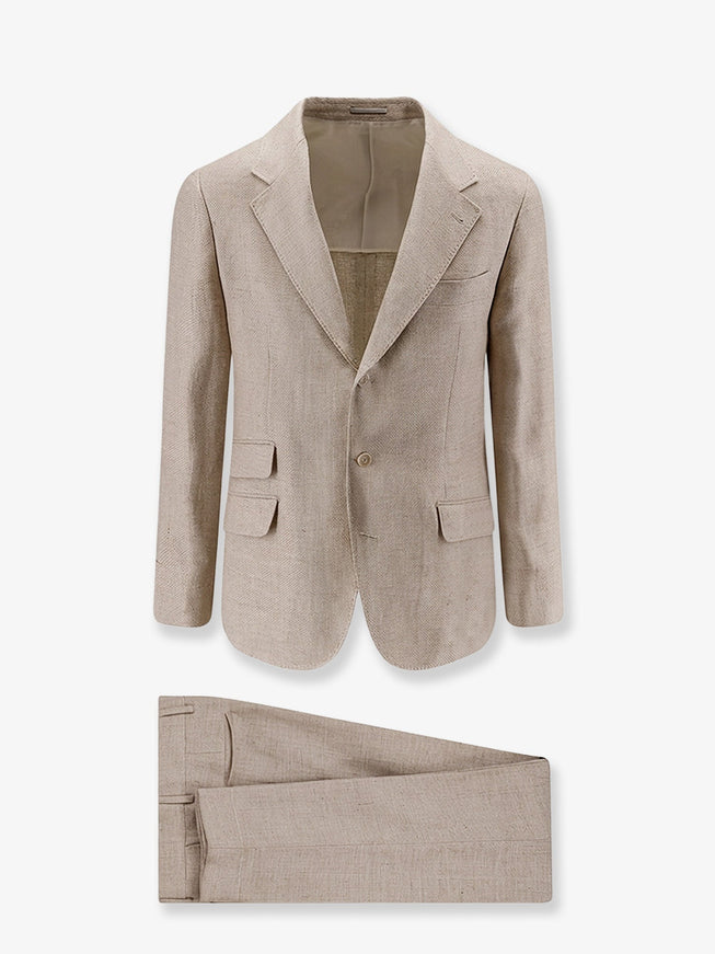 Brunello Cucinelli Silk, Linen And Wool Suit Corda