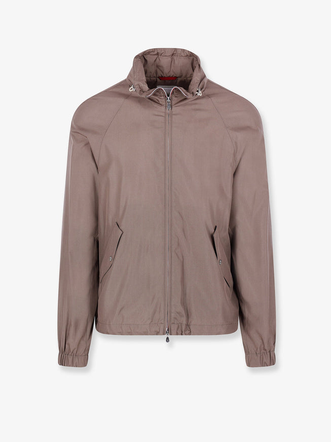 Brunello Cucinelli Silk Blend Jacket Nocciola