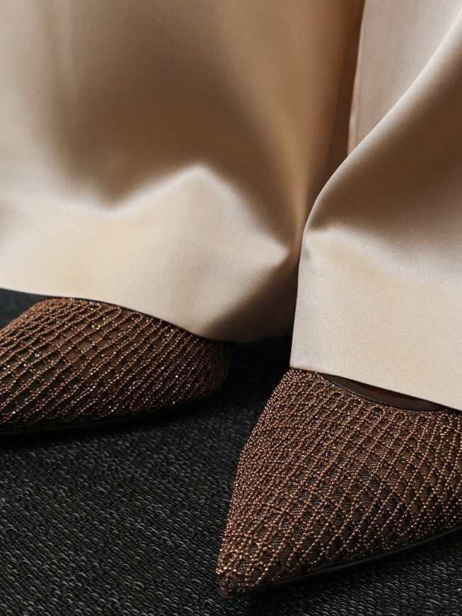 Brunello Cucinelli Leather Sandals With Monili Detail