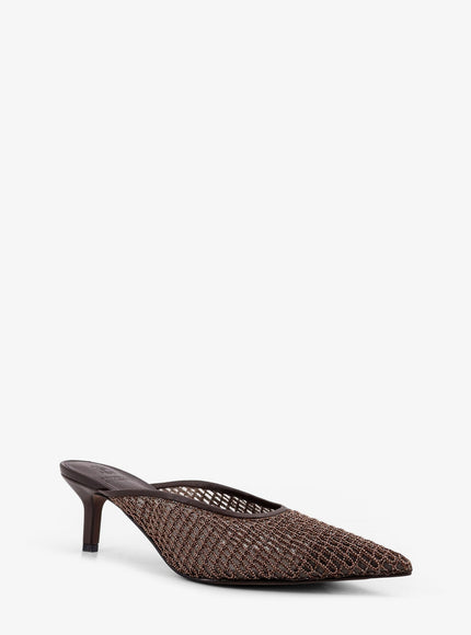 Brunello Cucinelli Leather Sandals With Monili Detail