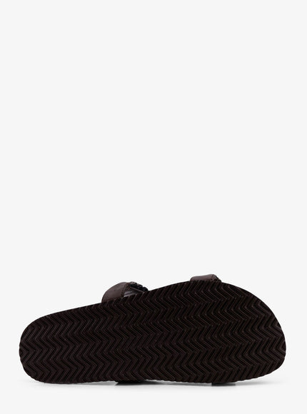 Brunello Cucinelli Leather Sandals With Woven Monili Detail