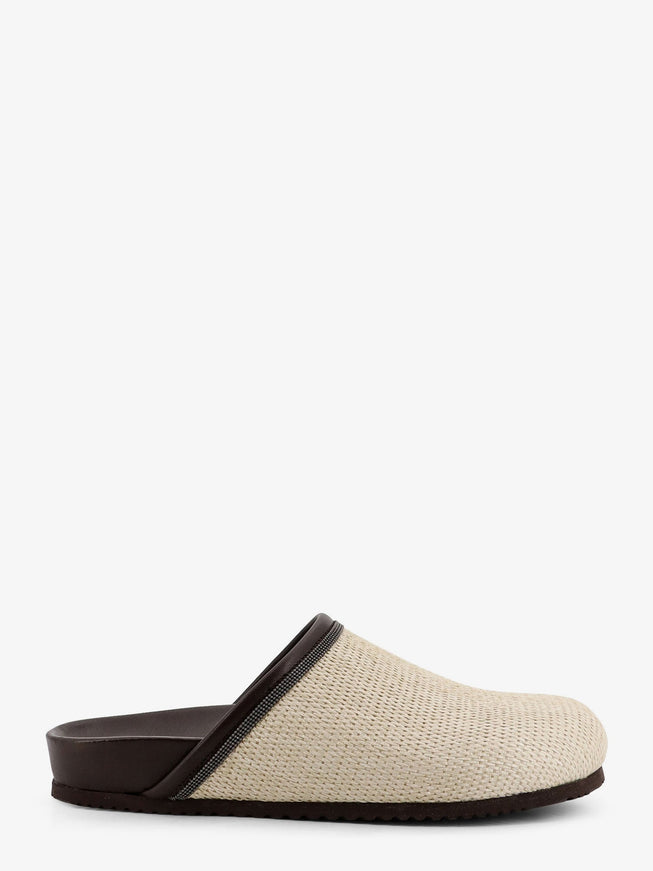 Brunello Cucinelli Raffia Sandals With Monili Insert Rope