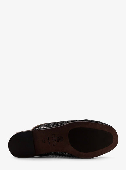 Brunello Cucinelli Mesh And Suede Sandals With Monili Details