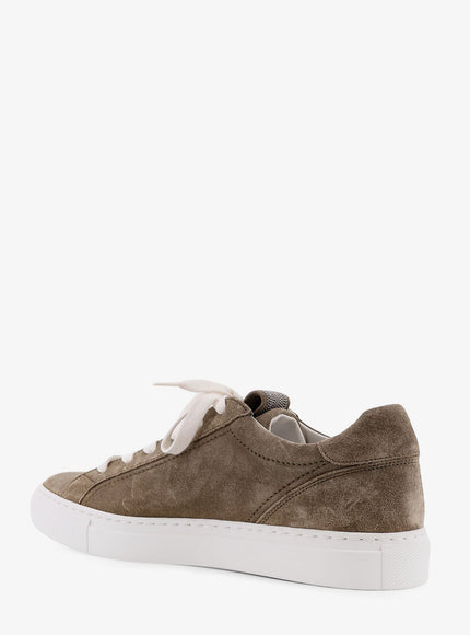 Brunello Cucinelli Suede Sneakers With Monile Details