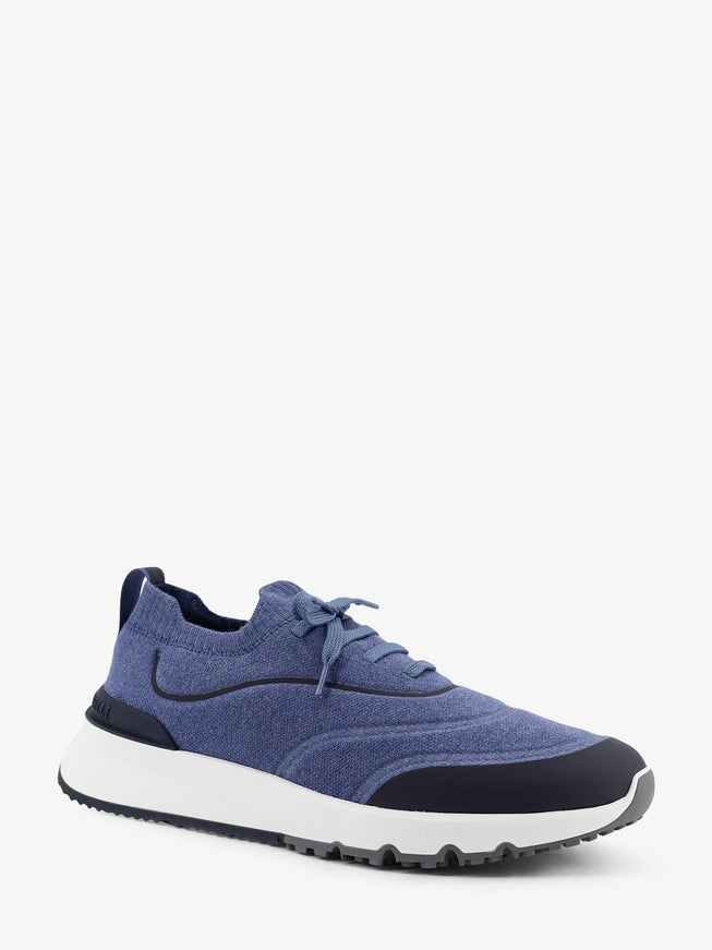 Brunello Cucinelli Fabric Sneakers With Embossed Logo On The Back