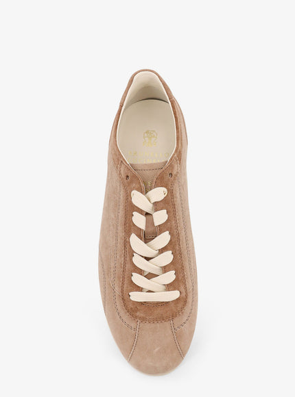 Brunello Cucinelli Leather Sneakers With Stitching Detail