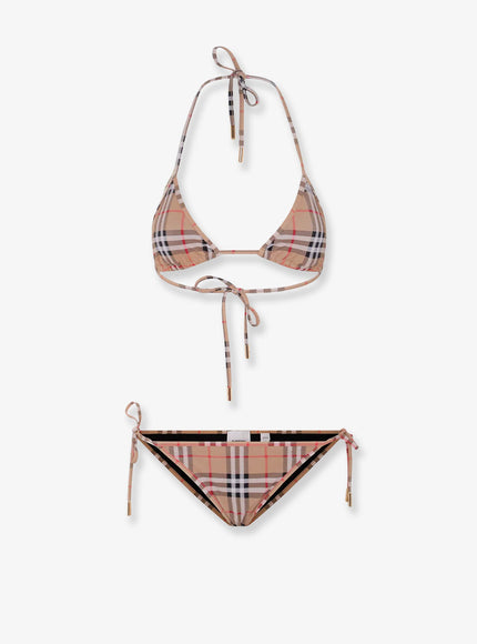 Burberry Cobb Bikini With Traditional Check Pattern Archive Beige