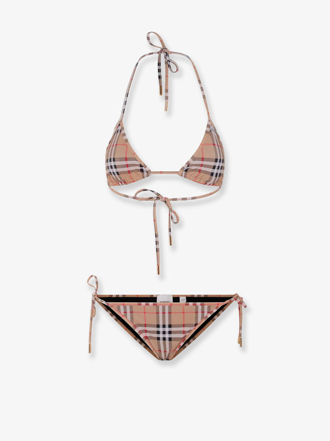 Burberry Cobb Bikini With Traditional Check Pattern Archive Beige