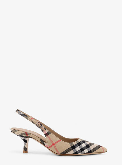 Burberry Dame Décolleté With Check Motif Sand Ip Check