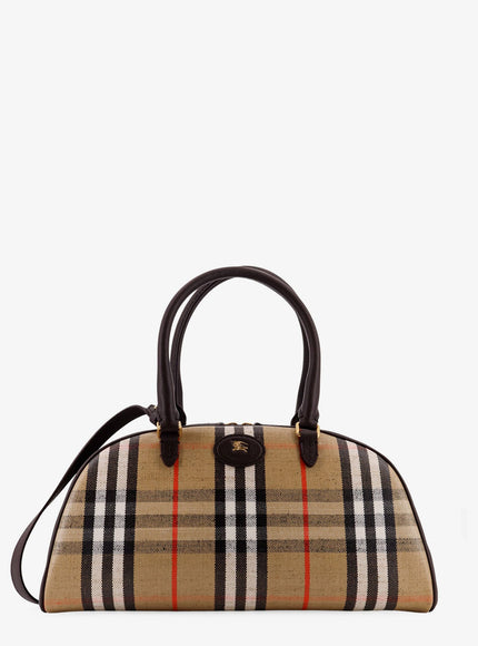 Burberry Coated Canvas Crossbody Bag With Check Pattern Uni Sand