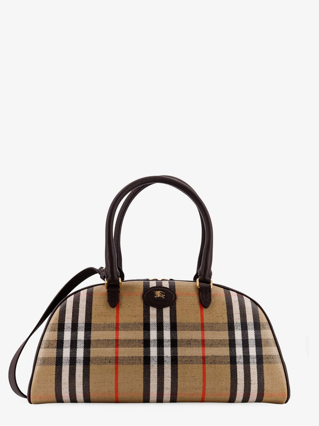 Burberry Coated Canvas Crossbody Bag With Check Pattern Uni Sand