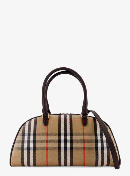 Burberry Coated Canvas Crossbody Bag With Check Pattern