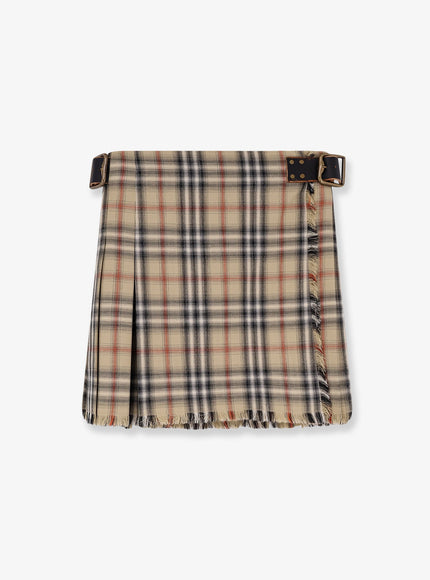 Burberry Skye Cotton Kilt Sand Ip Check