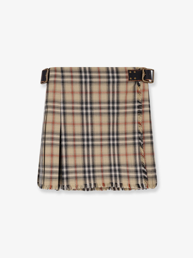 Burberry Skye Cotton Kilt Sand Ip Check
