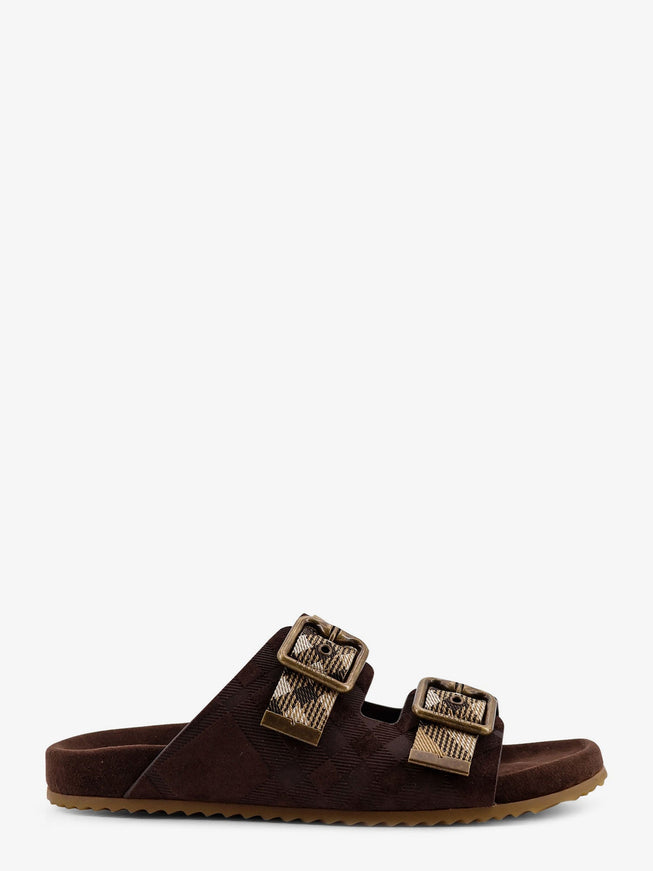 Burberry Urchin Suede And Synthetic Fabric Sandals Snug