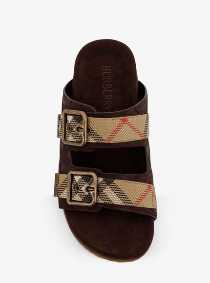 Burberry Urchin Suede And Synthetic Fabric Sandals