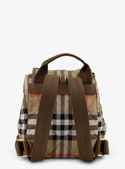 Burberry Horseshoe Check Nylon Backpack