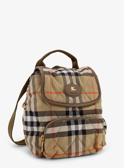 Burberry Horseshoe Check Nylon Backpack