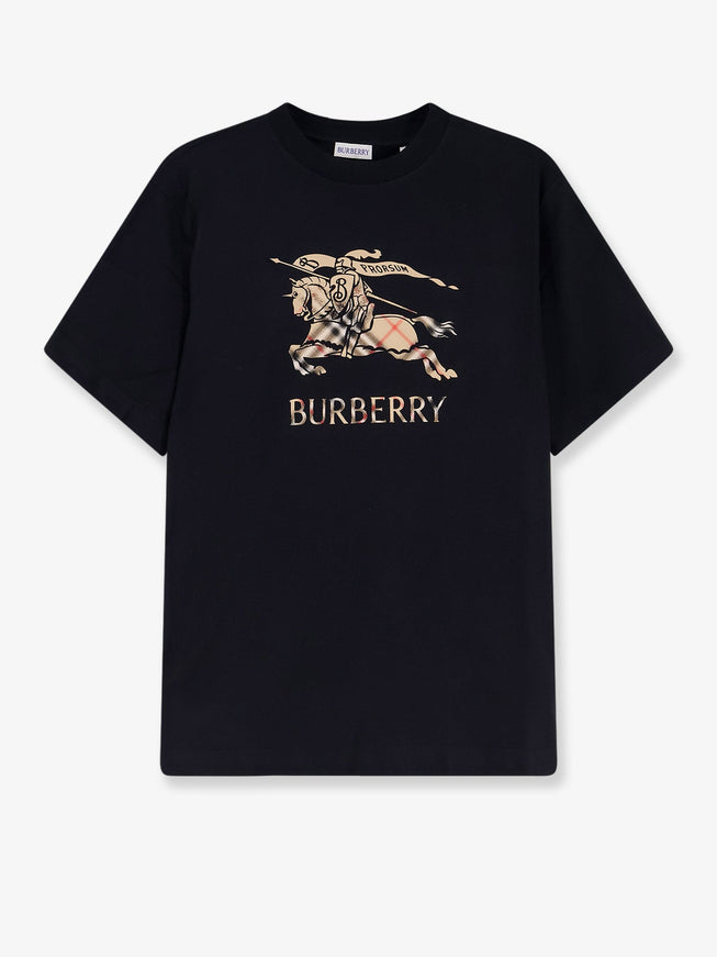 Burberry Ekd Ombré Cotton T-Shirt Black