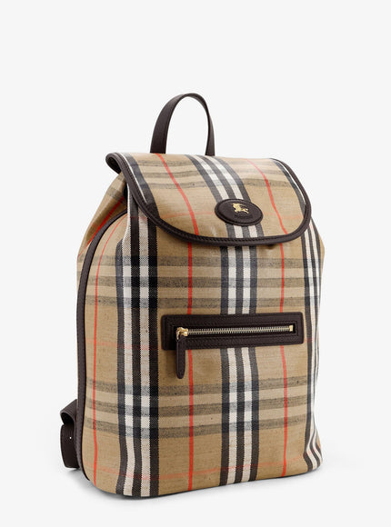 Burberry Highlands Coated Canvas Backpack With Front Logo
