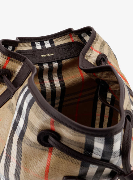 Burberry Highlands Coated Canvas Backpack With Front Logo