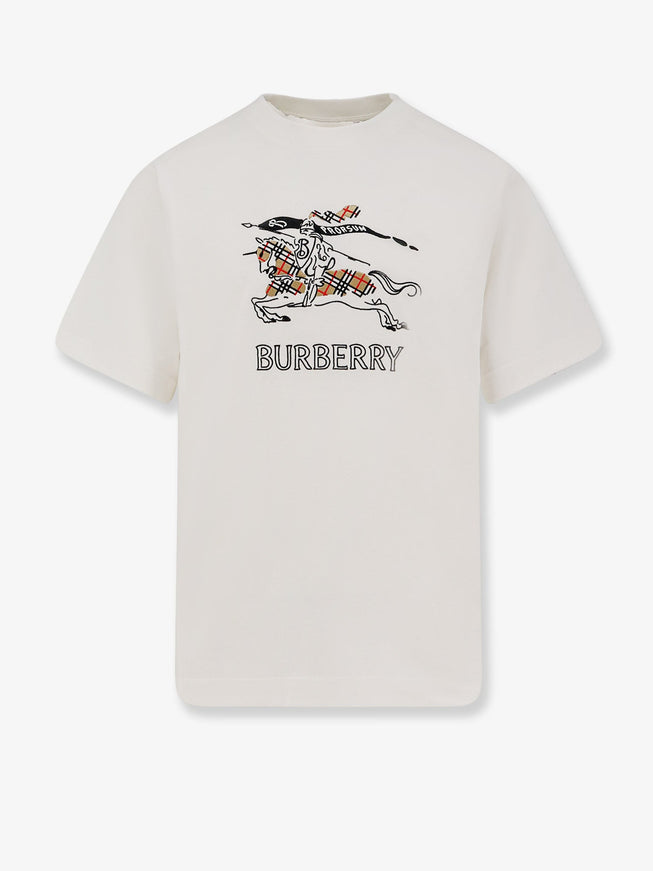 Burberry Organic Cotton T-Shirt Chalk
