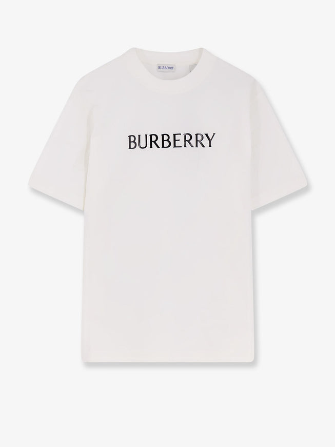 Burberry Seth Organic Cotton T-Shirt Chalk