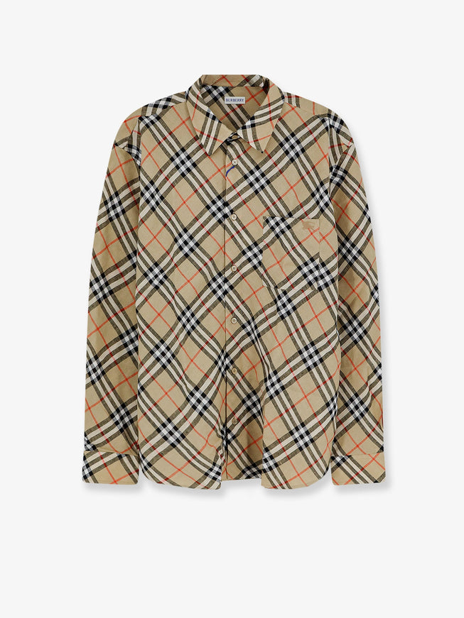Burberry Linen Shirt With Check Print Sandipcheck