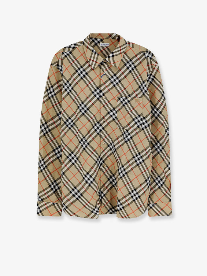 Burberry Linen Shirt With Check Print Sandipcheck