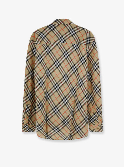 Burberry Linen Shirt With Check Print